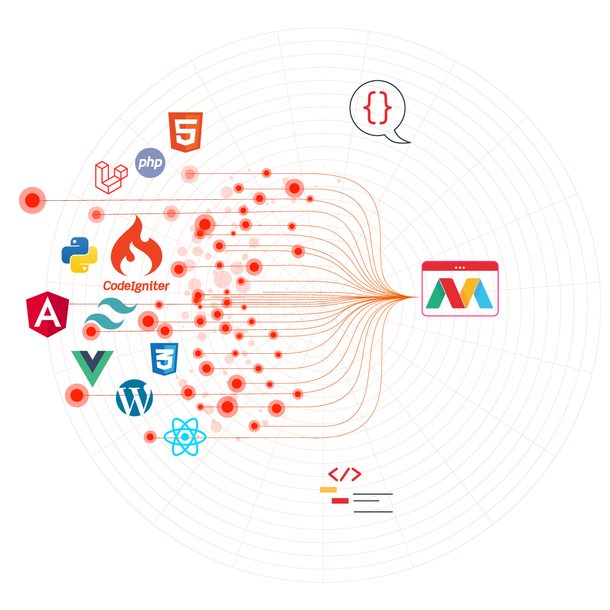 Mozzine Engineering Digital Systems Illustration